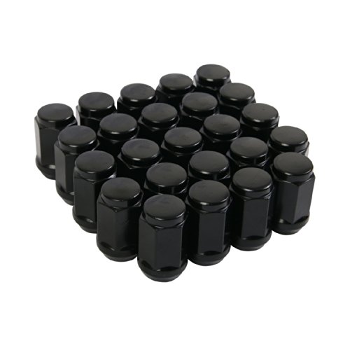 24pc Black Bulge Lug Nuts | 12x1.5 Thead Pitch, Acorn Cone Seat | for many 6-Lug Vehicles Lug Nuts Precision European Motorwerks 12x1.5-CS-Long-Bulge-BK-24pc