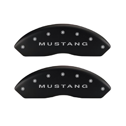MGP Caliper Covers 10198SMBPMB Caliper Cover with Matte Black Powder Coat Finish, (Set of 4) Calipers Without Pads MGP Caliper Covers 10198SMBPMB