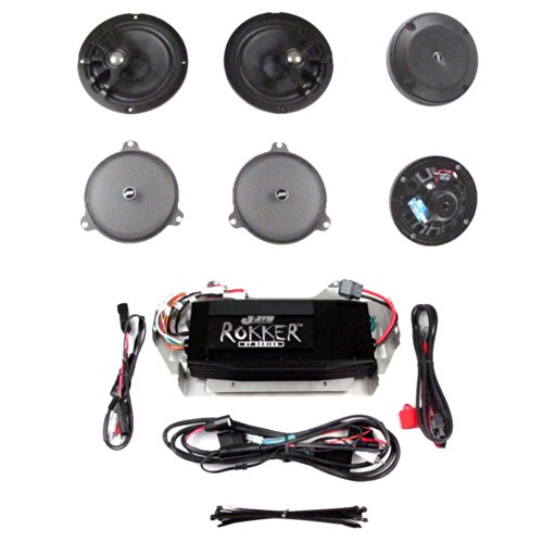 Hill Country Customs J&M ROKKER Series 4 Speaker and 500 Watt 4 Channel Amp Kit for 2014 & Newer Harley-Davidson Ultra Classic, Tri Glide Trike - HC-500-UL-14 Car Electronics Hill Country Customs HC-500-UL-14