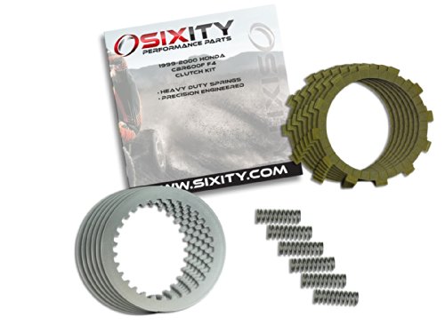 Sixity 1999-2000 Honda CBR600F F4 Motorcycle Clutch Kit w/ High Strength Springs zd Drive Train Sixity 4014401571