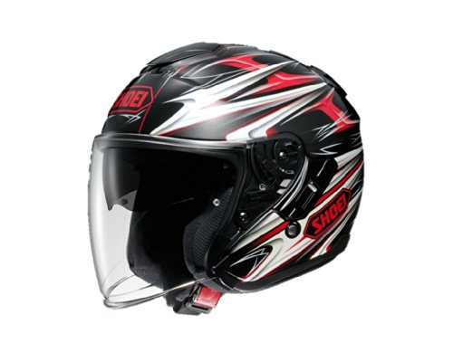 Shoei J-Cruise CLEAVE TC-1 RED BLACK HELMET All Size Available XS S M L XL Helmets Shoei J-Cruise CLEAVE