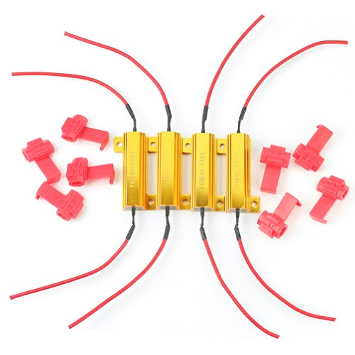 4pcs Load Resistor Fix LED Bulb Fast Flash Turn Signal Blink Blinker 50W 6ohm Side Marker & Turn Signal Combos ReFaXi em00006