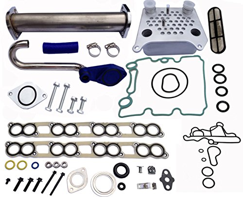 EGR delete kit engine oil cooler & cooler kit w/ gaskets Ford 6.0L diesel turbo Engine Oil Coolers AlphaDog ADT-60-BSX