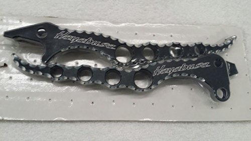 SUZUKI HAYABUSA GSX1300R BLACK CONTRAST CUT HANDLE BAR LEVERS Foot Pegs ALL THINGS CHROME BUSABCLEVERS