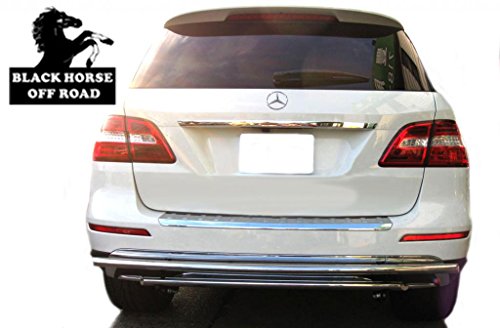 Mercedes GL350 GL450 GL550 X166 Stainless Steel Rear Bumper Guard By Black Horse 8B021SS-DL - Fits 2013-2015 Mercedes G Class All Bumper Guards BLACK HORSE 8B021SS-DL