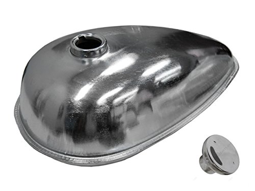 3.5 Liter Brushed Finish Gas Tank Bicycle Engine Replacement Motorized Bike Engine Kits Flying Horse FH-4LGASCAN-BA