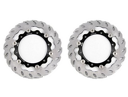 2 PCS Motorcycle Bearing Sport Racing brake rotor disc Fit For YAMAHA XP T-MAX ABS 500 09 FRONT - L / R Black Disc Brakes YI YI037-DBS070W003