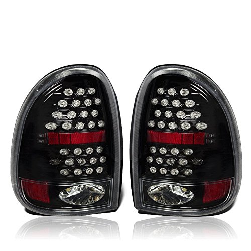 V-Spec 96-00 Dodge Caravan / 96-00 Dodge Grand Caravan / 98-03 Dodge Durango / 00 Chrysler Grand Voyager / 00 Chrysler Voyager / 96-00 Chrysler Town & Country / 96-00 Plymouth Grand Voyager / 96-00 Plymouth Voyager LED Tail Lights - (Gloss Black / Smoke) Tail Light Assemblies V-Spec VS20-0013-16