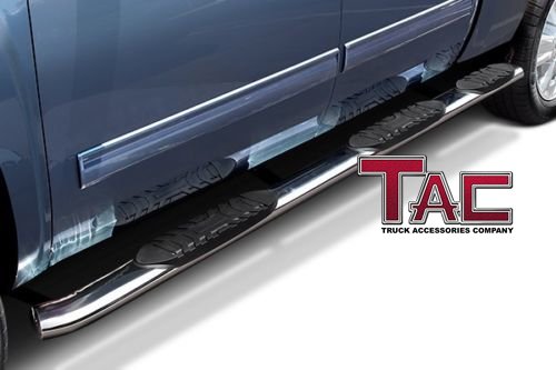 TAC 01-13 Chevy Silverado / GMC Sierra 2500/3500 Crew Cab 6.5' Standard Bed 5 W2W Stainless Steel (Excl. Dully) Step Nerf Bars Running Boards Body TAC CO2225