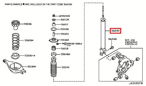 Shocks & Struts Infiniti E6210-EG01E