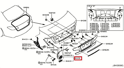 Trunk Lock Release Infiniti 84631-1MA0A