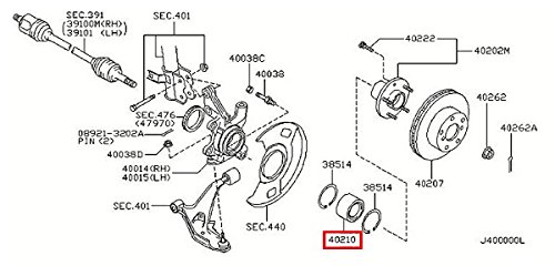 Infiniti 40210-2Y000, Wheel Bearing Hub Assemblies Infiniti 40210-2Y000