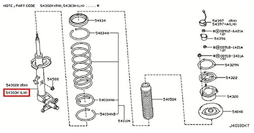 Shocks & Struts Infiniti 54303-AR227