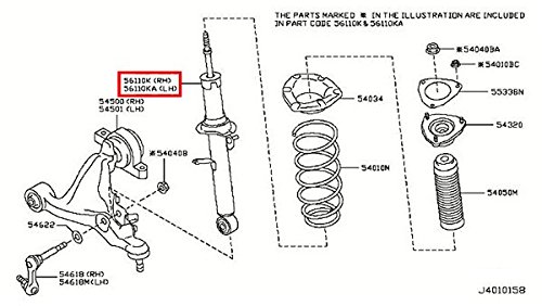 Infiniti E6110-1MA0C, Suspension Strut Assembly Shocks & Struts Infiniti E6110-1MA0C