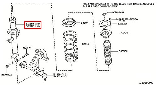 Shocks & Struts Infiniti E6A10-EG00D