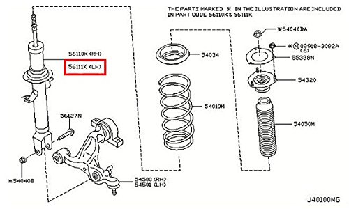 Shocks & Struts Infiniti E6A11-EG30A