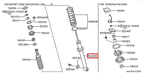 Infiniti 56210-6P928, Shock Absorber Shock Absorbers Infiniti 56210-6P928