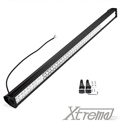 Xtreme® Off Road 52 300W 100 LEDs Spot Flood Combo Work Light Bar with On/Off Switch Harness Connector Relay Wire For ATV 4x4 Jeep Polaris Off road Tractor Marine Truck Raptor Lighting Xtreme Work WL-300RSH-EP