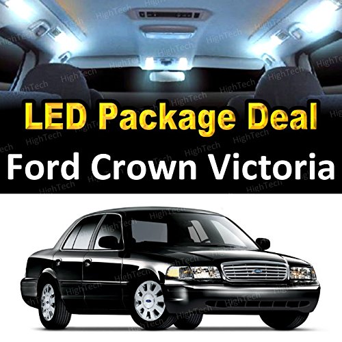 LED Interior Package Deal for 2008 Ford Crown Victoria (8 Pieces), WHITE Bulbs HighTechAutoAccessory LIP-Crown-Victoria-08-1-MDL-W
