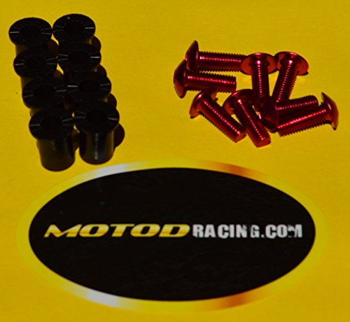 MOTO-D Windscreen Bolts Red Windshield Hardware MOTO-D MD-WSCRNBOLTS-RED