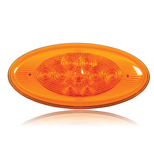 Maxxima M63122Y Amber Oval LED Side Turn Signal/Side Marker Light for Peterbilt Side Marker Assemblies Maxxima M63122Y
