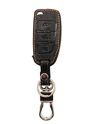 Yu Long-3 Buttons New Style Leather Spring Smart Key Case/ Cover By A1 A3 Q3 Q7 Tt TTS Audi Available Key Chains Yu Long YL