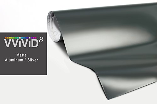 Matte Silver 60 x 660 275sq ft Cast Decal Automotive Use Bubble and Air-Free Car Wrap Vinyl Exterior 3MIL-VViViD8 Decals VViViD VV8-MS-55