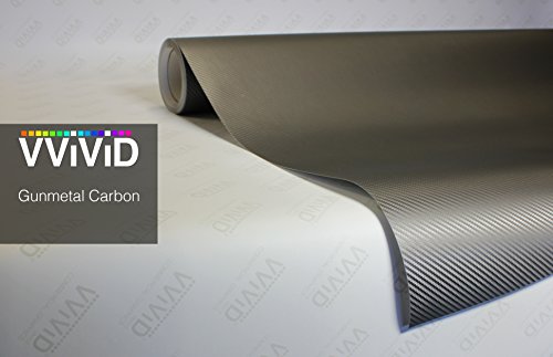 Dark Grey Carbon Fiber 60 x 70ft 350sq ft Cast Decal Automotive Use Bubble and Air-Free Car Wrap Vinyl Exterior 3MIL-VViViD8 Decals VViViD VV8-DGCF-70