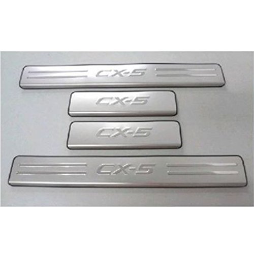 Stainless Door Sill Scuff Plate Fit 2012 Mazda Cx-5 Door Entry Guard Moonet 0000-8T-R20