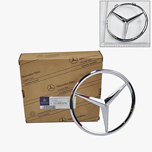 Mercedes-Benz Front Grill Star Emblem Genuine Original 2510086 Emblems Mercedes-Benz 2 51 88 80086 , 2518880086 , 251 888 00 86 => Mercedes-Benz Front Grill Star Emblem Genuine Original 2510086 => 2007 2008 2009 2010 CL550 , CL600 / 2008 2009 2010 CL63 AMG , CL65 AMG / 2007 2008 2009 R320 , ML320 , GL320 / 2010 2011 2012 GL350 / 2007 2008 2009 2010 2011 2012 GL450 / 2009 2010 2011 ML350 / 2010 2011 ML450 / 2006 2007 ML500 , R500 / 2008 2009 2010 2011 ML550 / 2007 2008 2009 2010 2011 ML63 AMG / 2006 2007 2008 2009 2010 R350 / 2007 R63 AMG