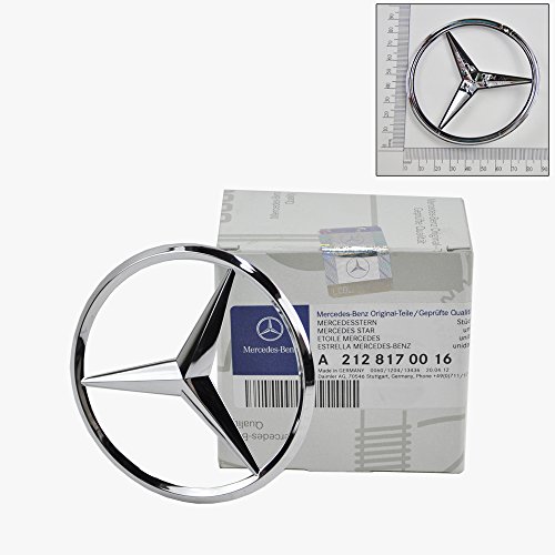 Emblems Mercedes-Benz 2 12 81 70016 , 212 817 00 16 , 2128170016 => Mercedes-Benz Trunk Lid Star Emblem Badge Genuine Original 2120016 => 2012 2013 2014 E200 / 2011 2012 2014 E250 / 2010 2012 2013 E300 / 2010 2011 2012 2013 2014 E350 / 2013 2014 E400 / 2013 2014 E500 / 2010 2011 2012 2013 2014 E550 , E63 AMG / 2014 E63 AMG S