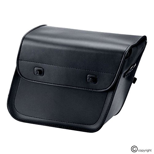 Nomad USA Slanted Plain Black Large Leather Motorcycle Saddlebags Luggage Nomad USA NO-10-PL