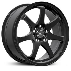 17X7.5 MSR 013 MSR Black Wheel, 4x100mm/4.25, +38mm Car American Eagle Wheel 0138-8702
