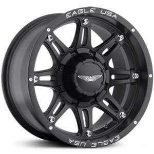 20X9 American Eagle 027 Black Wheel, 6x5.5, 0mm Wheels American Eagle Wheel 0278-2966