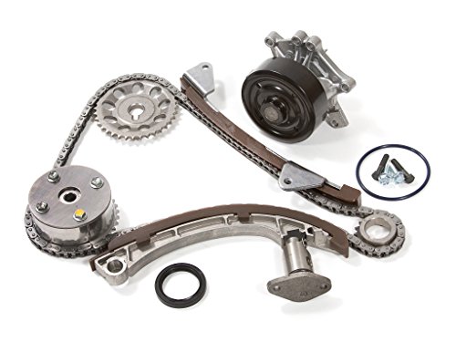 Evergreen TK2024LGWPT Toyota Chevrolet Pontiac 1ZZFE Timing Chain Kit w/ Water Pump (with VVTi Gear) Timing Belt Kits Evergreen Parts And Components TK2024L