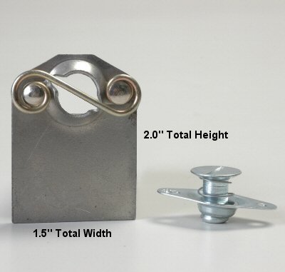 Quarter Turn Fastner Small Self Ejecting Button Kit For Fiberglass Includes Button, Spring, Plate Pack Of Fifty Pieces Body & Frame Parts Pacific Customs ac823000-kit-50