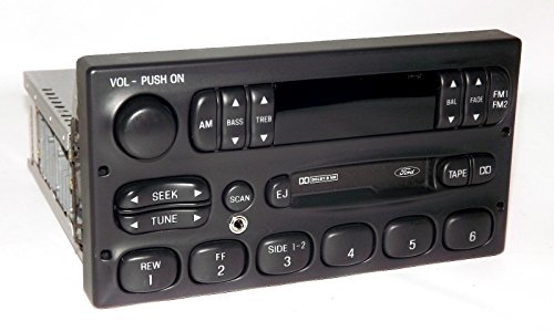 Ford 1995-1997 Crown Victoria AM FM Cassette Radio w Aux Input - F7AF-19B132-AA Car Stereo Receivers 1 Factory Radio 638-00976-A