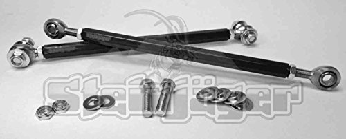 Steinjäger Without Drop Clevises Sway Bar End Links 3/8-24 25.25 Inches Long Steel Housing, PTFE Race Heims Powder Coated Aluminum Tubes Axle Steinjager J0014035