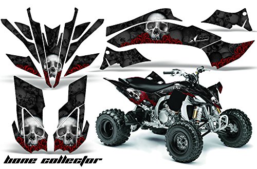 2009-2013 Yamaha YFZ450R & YFZ450X AMRRACING MX Graphics Decal Kit:BoneCollector-Black Decals AMR Racing 1411-130102-1110