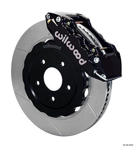 wilwood 140-10226 C6 / C6 Z06 Corvette W6A/ST RACING Front Brake Kit - Black 6-Piston Calipers, PolyMatrix-H Brake Pads & 14 GT 72 Rotors + Braided Stainless Steel FlexLines Brake Kits Wilwood 140-10226 / 220-9100