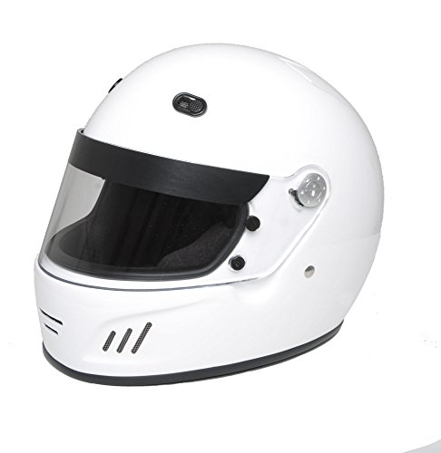 Snell SA2010 Approved Full Face Auto Racing Helmet X-Large Gloss White Racing Helmets & Accessories Conquer 350-FF-S4-WHT-XL