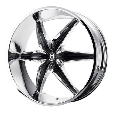 Helo HE866 22 Chrome Wheel / Rim 6x5.5 with a 10mm Offset and a 106.25 Hub Bore. Partnumber HE86622968210 Car Helo HE86622968210