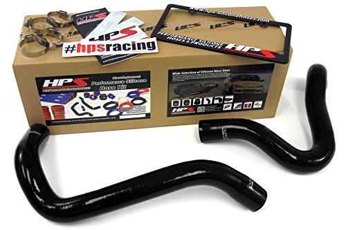 99-01 Ford F250 7.3L Diesel Dual Alternator HPS Black Silicone Radiator Hose Radiator HPS 57-1331-BLK