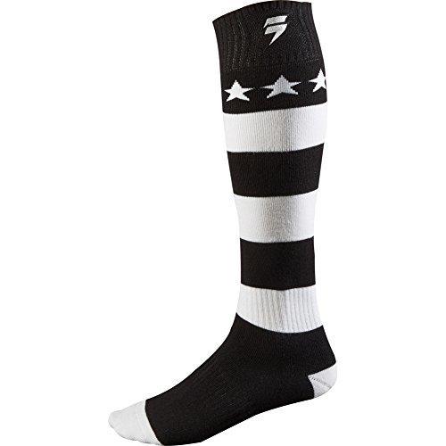 Shift Racing Moto Kingpin Men's MX Motorcycle Socks - Black/White / Medium Socks Shift 12857-018-M