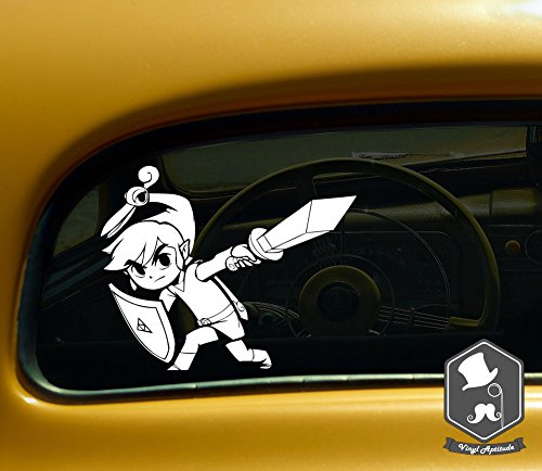 Bumper Stickers, Decals & Magnets Vinyl Aptitude Zelda_Minish_Cap_AUTO__White_Car_6