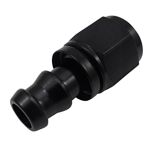 AN8 8-AN Straight Push Lock Hose End Fitting / Adaptor Oil /Fuel Line Male Fitting Black Fittings Maxon Performance
