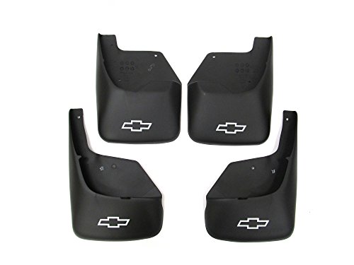 2002-2009 Chevy Trailblazer Front & Rear Black Splash Guards Set WITH Bowtie Logo GENUINE OEM BRAND NEW Mud Flaps & Splash Guards General Motors GENERALMOTORSOEMORIGINALSPLASHGUARDS