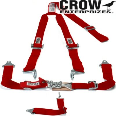 Seat Belts Crow Enterprizes crowseatbeltcrotch224red