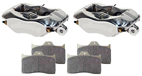 NEW WILWOOD FORGED DYNALITE DISC BRAKE CALIPERS & BP-10 BRAKE PADS FOR 0.81 THICK ROTORS, POLISHED, 1.37 PISTONS, RACING, OFF-ROAD, RALLY, CIRCLE TRACK, ROAD RACE, STREET ROD Calipers With Pads Southwest Speed WIL-120-6791-P_8850K