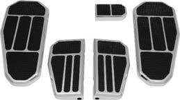 Belt Drives Ltd Complete Ultimate Floorboard Kit - (5pcs) - Chrome - Vertical Slots GMA-FB-200CK Floor Boards Belt Drives GMA-FB-200CK